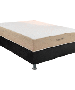 Colchão Casal Supreme Pocket D26 + Base Box Simples Corino Preto – INOVAFLEX + BIOSTAR