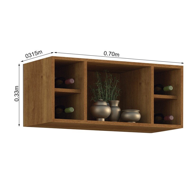 Aéreo Geladeira Pérola Cinamomo Larg. 0.70m - Sallêto - Imagem 2