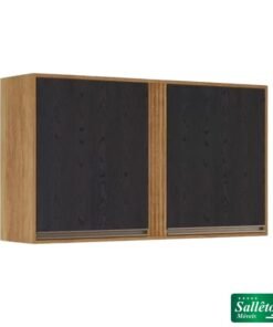 Aéreo Pérola 2 Portas Cinamomo/Preto Larg. 1.20m - Sallêto