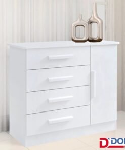 Cômoda Firenze Branco 4 Gavetas e Sapateira Larg. 1.10m - D Doro