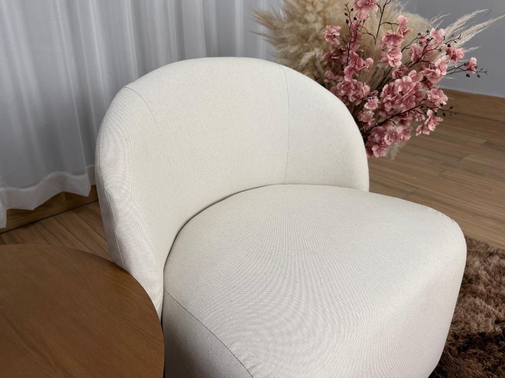 Poltrona Decorativa Doha - Bege Linho - Imagem 2