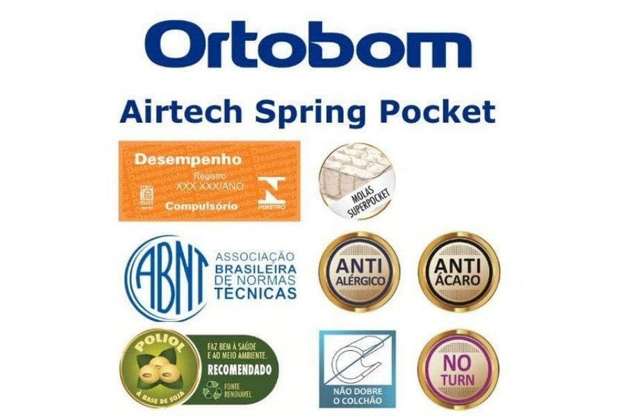 Colchão Queen Airtech Springpocket 158x198x25 Ortobom - Imagem 4