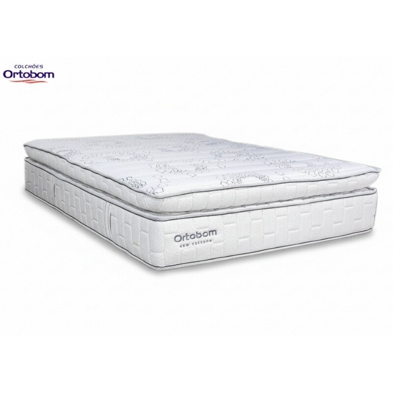 Colchão Casal New Freedom 138x188x32 Molas Ensacadas Pocket Espuma Viscoelástica D33 - Ortobom