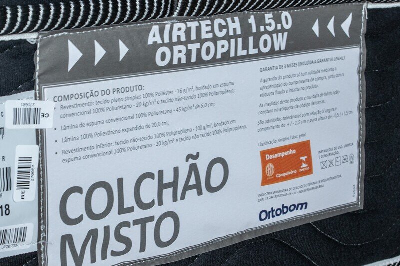 Colchão Casal Ortopédico EPS Airtech 150 Ortopillow 138x188x28 Ortobom - Imagem 5