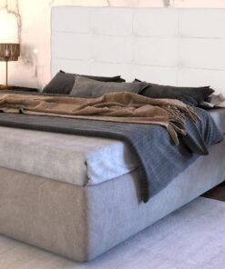 Cabeceira Casal Eslovênia Corino Branco - R.A ESTOFADOS