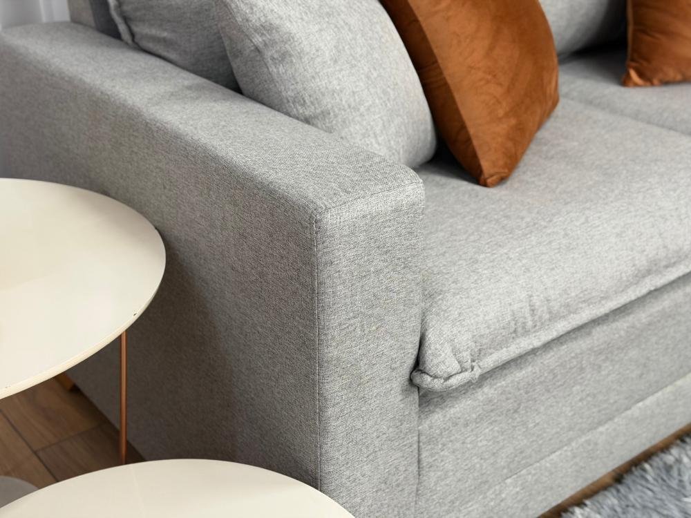 Sofá Beirut Living Molas Ensacadas 1.80m - Cinza Linho - Imagem 6