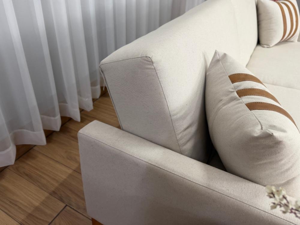 Sofa Cama Luizi 2.09m - Bege Linho - Imagem 5