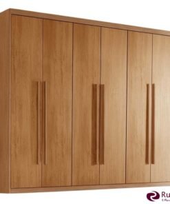 Guarda-roupa Hawaii Nature 6 Portas 2 Gavetas Larg. 1.80m 100% MDF - Rufato