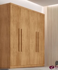 Guarda-roupa Império Nature 4 Portas 3 Gavetas Larg. 1.80m 100% MDF Rufato