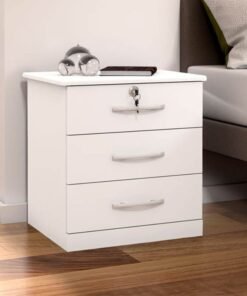 Mesa de Cabeceira 011 Luxo Branco JL Móveis
