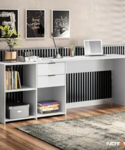 Mesa Office NT 2060 Branco 2 Gavetas Larg. 2.00m - Notável