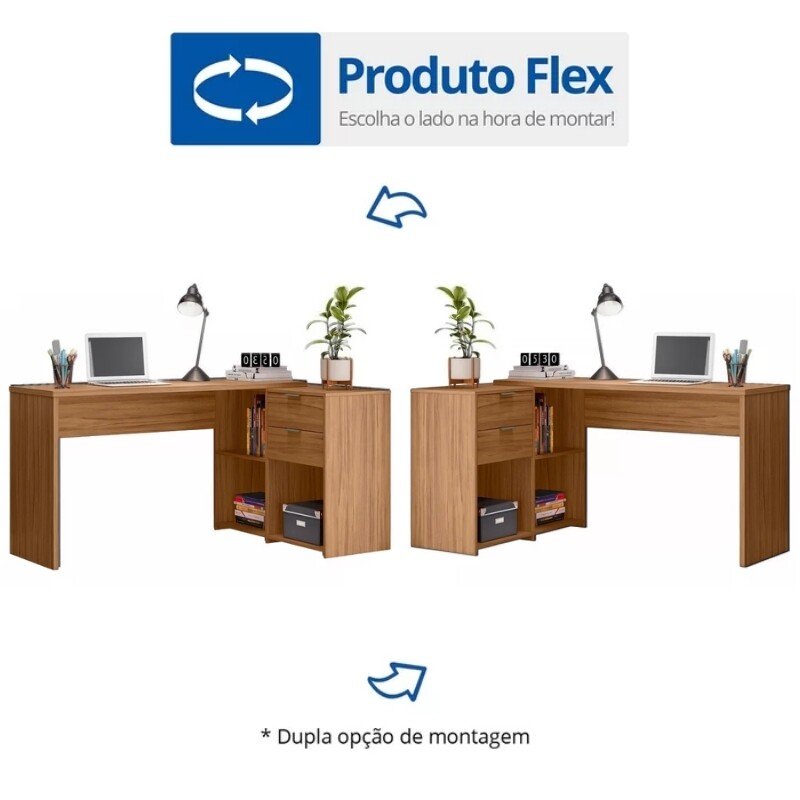 Mesa Office NT 2060 Freijó 2 Gavetas Larg. 2.00m - Notável - Imagem 11