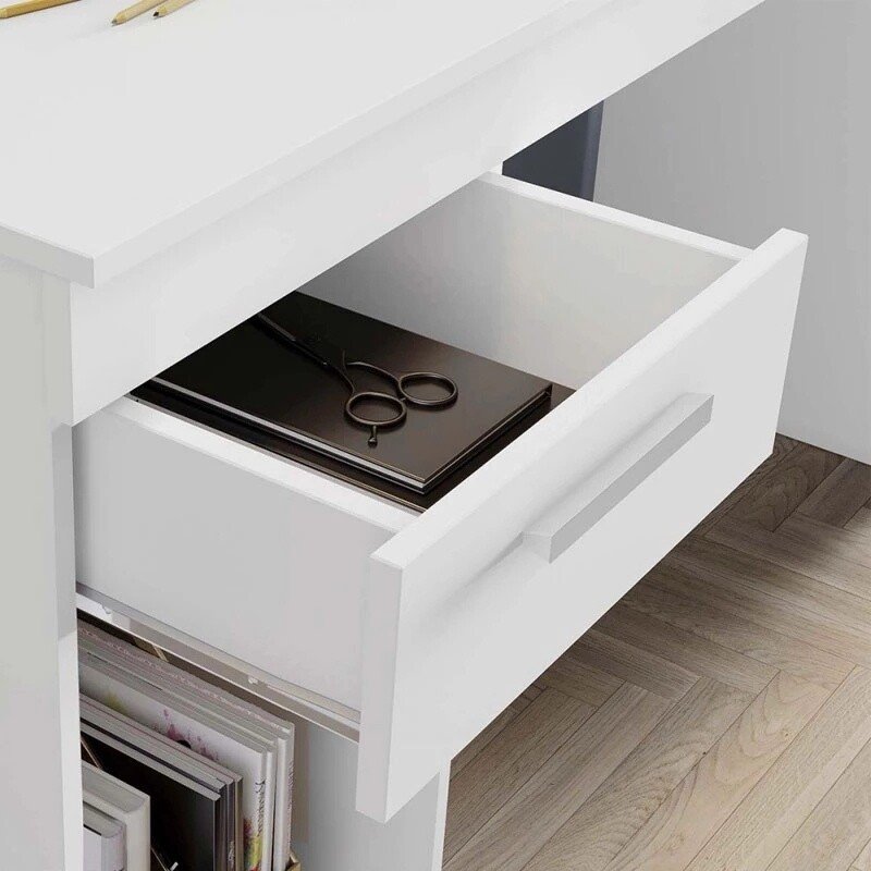 Mesa Office NT 2070 Larg. 1.08m Branco Notável - Imagem 2