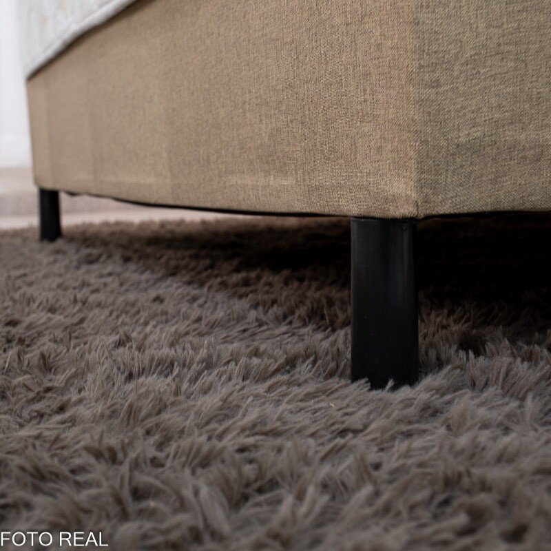 Cama Box Casal Premium Ortopédica D33 138x188x62 Nosso Sonho + Painel Cabeceira Roma Veludo Bege | Suporta até 250kg - Imagem 5