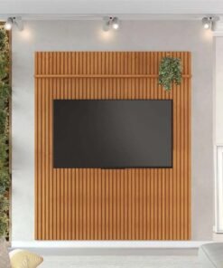 Painel Riso Cinamomo Ripado S/Nicho TV até 65 Polegadas Larg. 1.82m - JCM