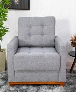 Poltrona Áustria Linho Cinza A59