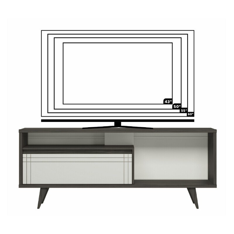 Rack Bancada NT 1315 Larg. 1.63m Freijó/Preto - Notável - Imagem 3