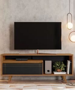 Rack Bancada NT 1315 Larg. 1.63m Freijó/Preto - Notável