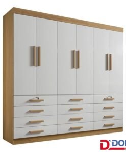 Roupeiro Casal Mônaco Cinamomo/Off 6 Portas 12 Gavetas Larg. 2.40m - D Doro