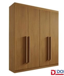 Roupeiro Solteiro Da Vinci Plus Cinamomo 4 Portas 3 Gavetas 100% MDF Larg. 1.85m - D Doro