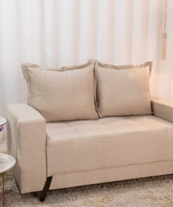 Sofá 2 lugares 8100 1.55m Linho Bege 24