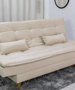 Sofá Cama Premium Larg. 1.80m Linho Bege 2305