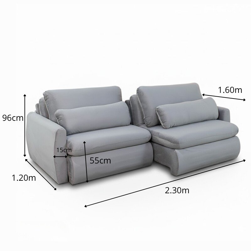 Sofá Retrátil Reclinável Gran Bello 2.30m Linho Cinza 31 - Molas Ensacadas Pocket - Imagem 10