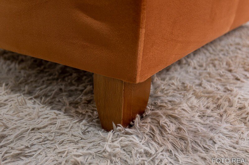 Sofá Cama Arpoador Veludo Terracota 12116 Larg. 1.85m - Imagem 6