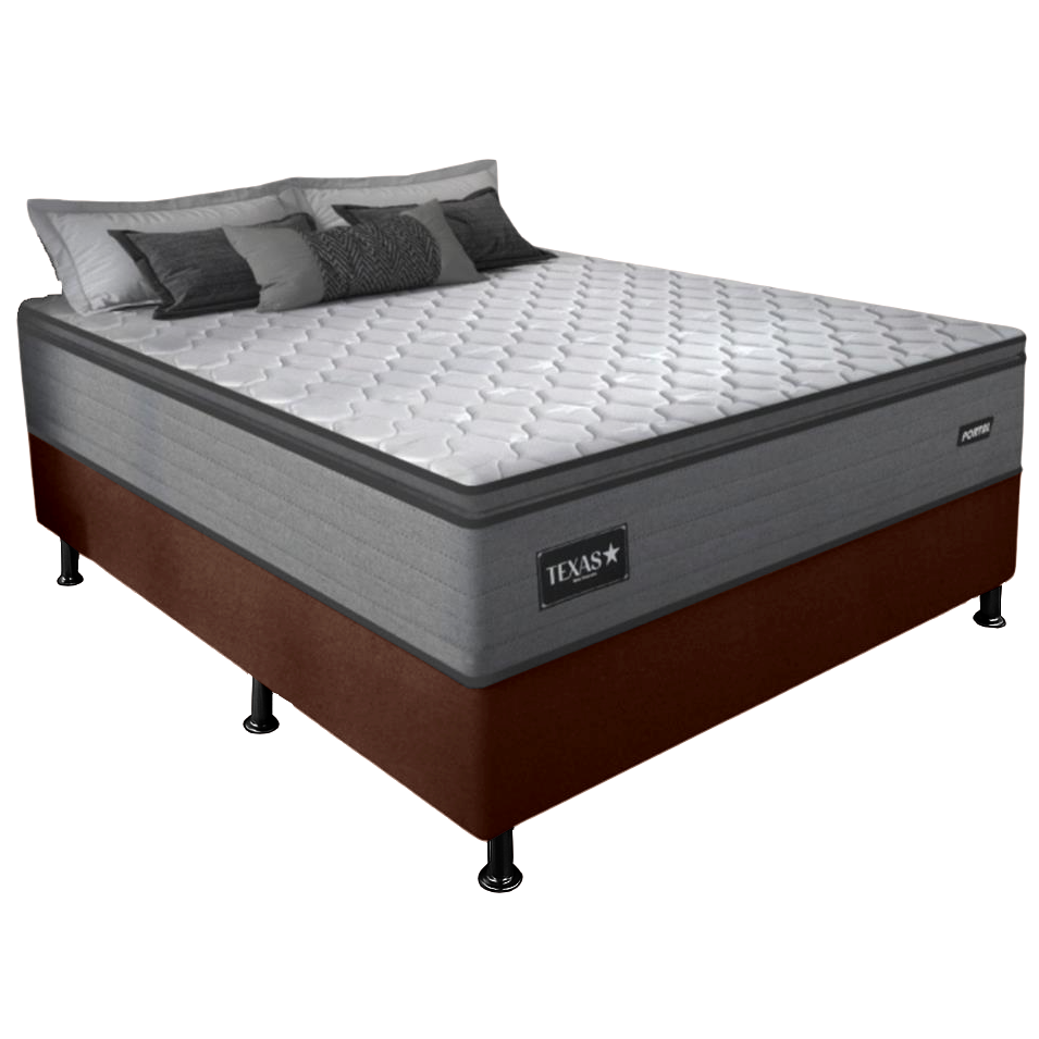Colchão Casal Texas D28 + Base Box Simples Corino Marrom – GAZIN COLCHÕES + ALTO NÍVEL CAMAS E COLCHÕES - Imagem 5