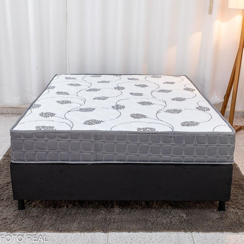 Box Casal Sued Preto Ortobel + Colchão Casal Orthoclínico 138x188x51 Ortopédico D45 - Orthoprime | Suporta até 240kg - Imagem 3