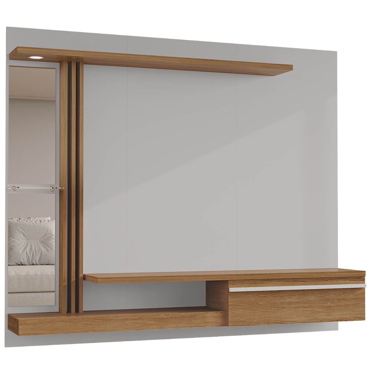 Painel até 55" Denver Off White/Cinamomo – BECHARA - Imagem 3