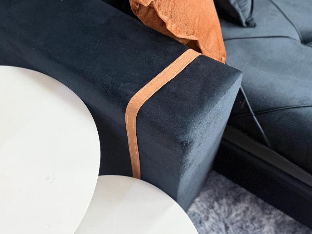 Sofá Retrátil Reclinável Pleno 2.50 - Preto Veludo - Imagem 8