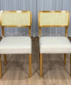 Conjunto Cadeiras Fortaleza 2 unidades - Cinamomo/Bege Linho