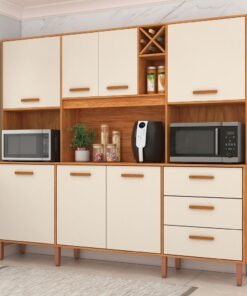 Kit Cozinha Modena CM730 2,18 m Cinamomo/Off White - FELLICCI