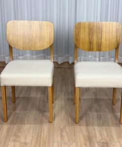 Conjunto Cadeiras Barcelona 2 unidades - Cinamomo/Bege Linho