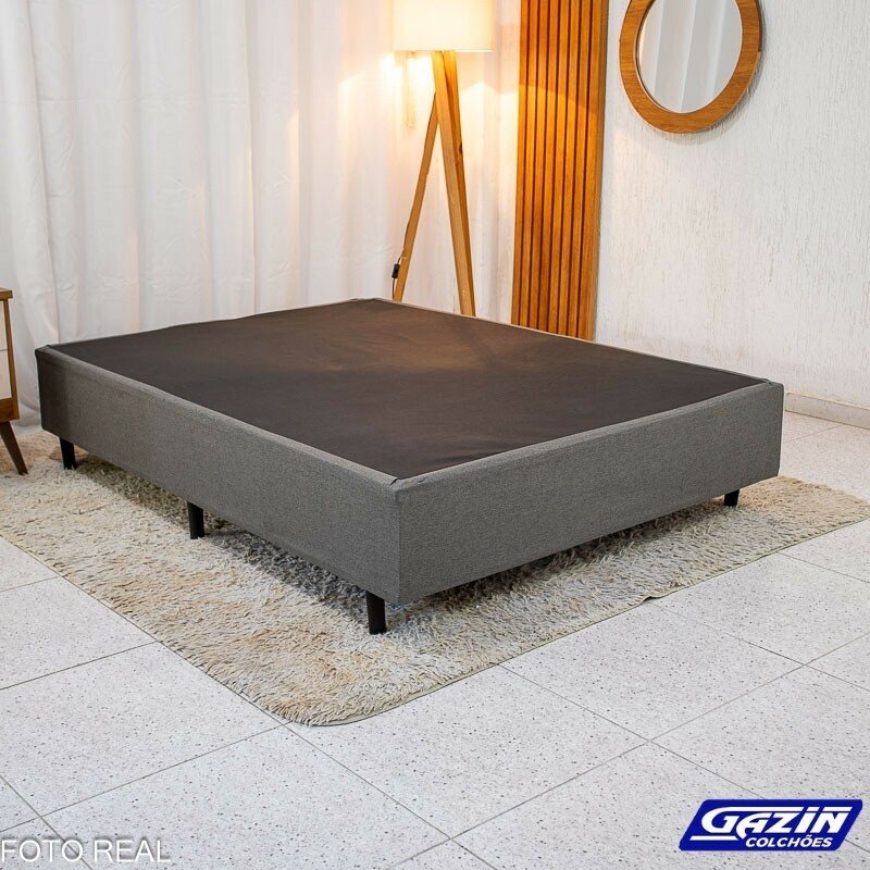 Box Casal 138x188x40 Universal Linho Grafite - Gazin