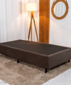 Box Solteiro Sued Marrom 88x188x37 - Ortobel