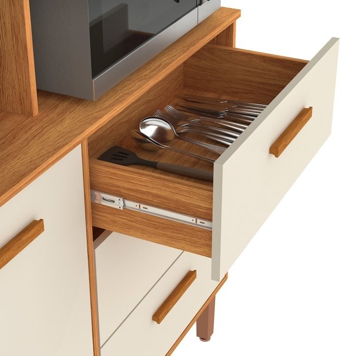 Kit Cozinha Modena CM730 2,18 m Cinamomo/Off White - FELLICCI - Imagem 5