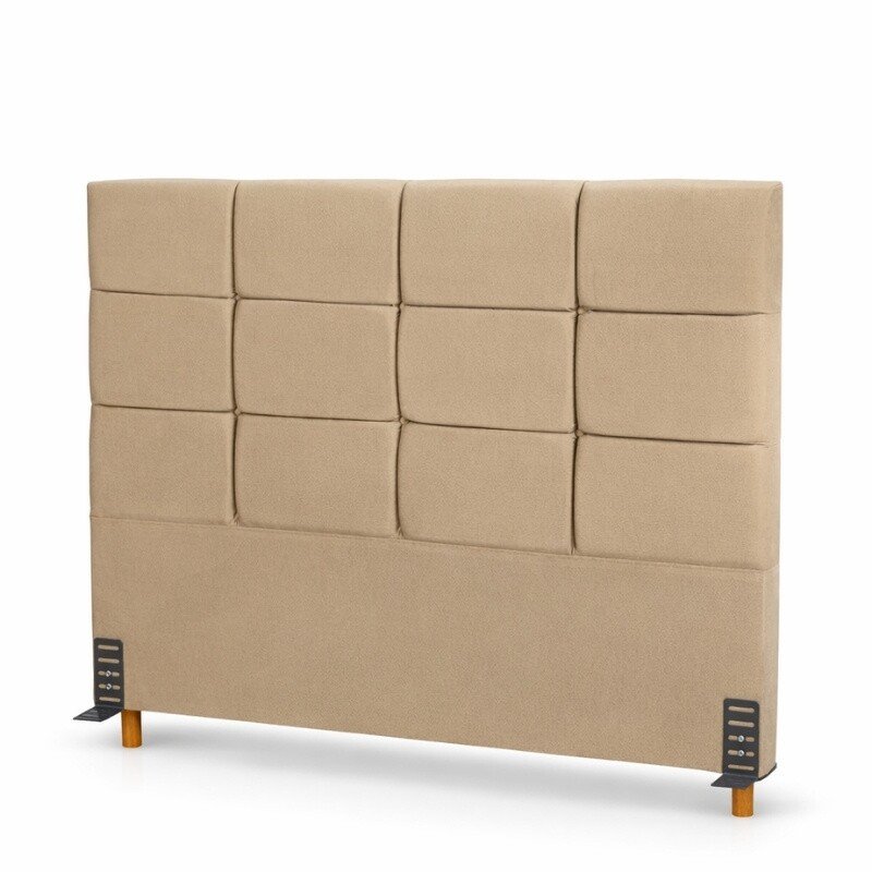 Painel Cabeceira Casal 1.40 Lavínia Veludo Marrom - Imagem 6