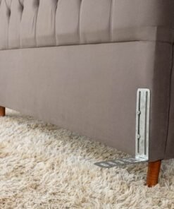 Cabeceira Queen Estofada Lavínia Larg. 1.60m Sued Cinza