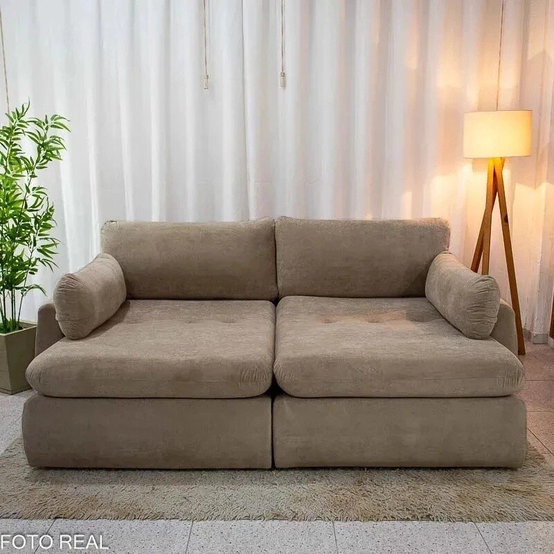 Sofá Retrátil Reclinável Gran Bello 2.30m Linho Cinza 31 - Molas Ensacadas Pocket - Imagem 14