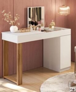 Escrivaninha e Penteadeira Love Branco Larg. 1.212m - Mobler