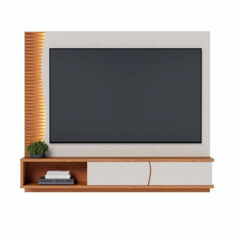 Home Suspenso Egeu Larg. 1.79m Off/Freijó para TV até 65" - Colibri - Imagem 3