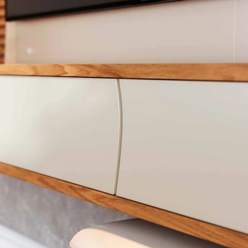 Home Suspenso Egeu Larg. 1.79m Off/Freijó para TV até 65" - Colibri - Imagem 7