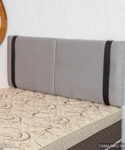 Painel Cabeceira Casal 1.40m Dubai Veludo Prata
