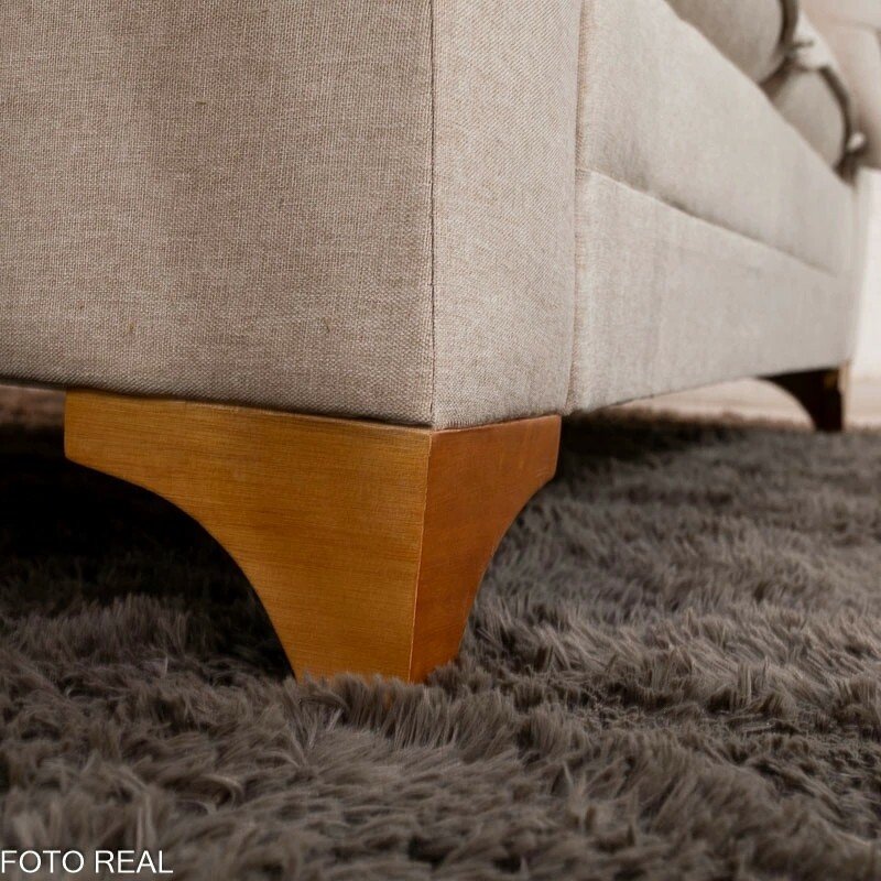 Sofá 3 Lugares Creta Larg. 1.80m Linho Bege 24 - Molas bonnel - Imagem 7