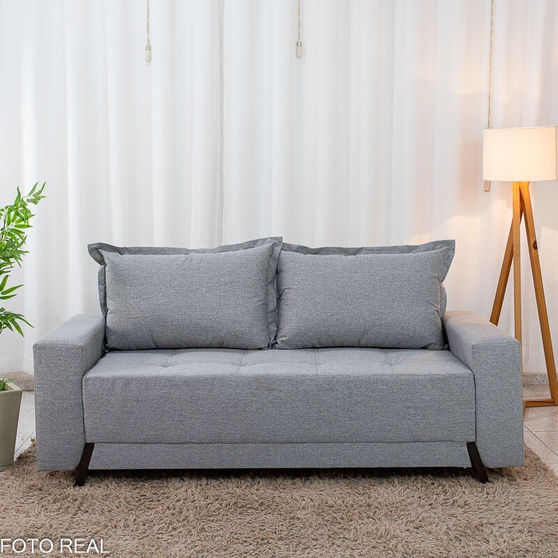 Sofá 3 lugares 8100 2.00m Linho Cinza 27 - Imagem 3