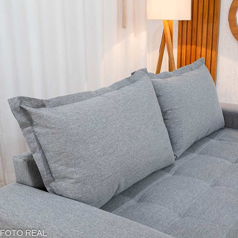 Sofá 3 lugares 8100 2.00m Linho Cinza 27 - Imagem 4