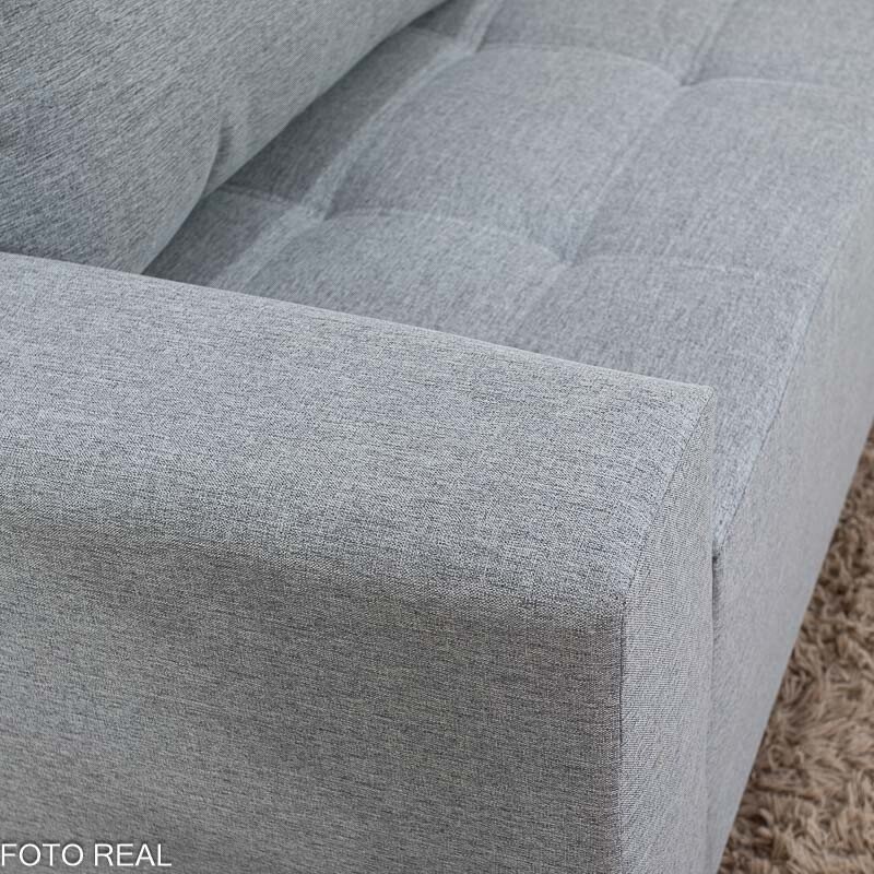Sofá 3 lugares 8100 2.00m Linho Cinza 27 - Imagem 5