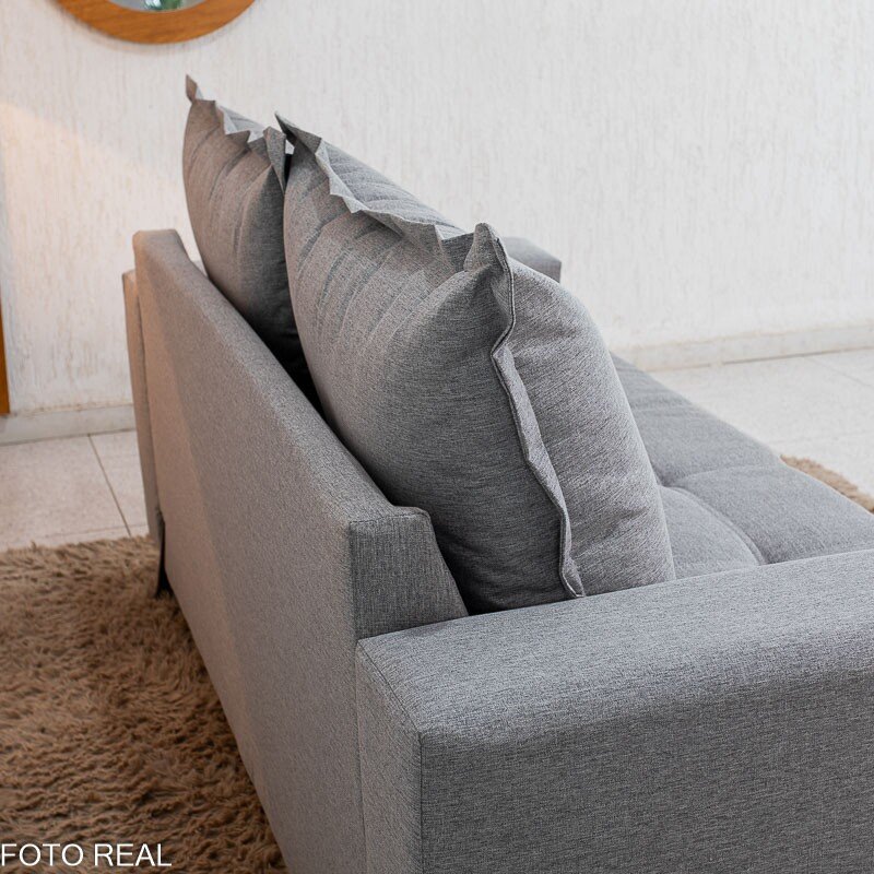Sofá 3 lugares 8100 2.00m Linho Cinza 27 - Imagem 7